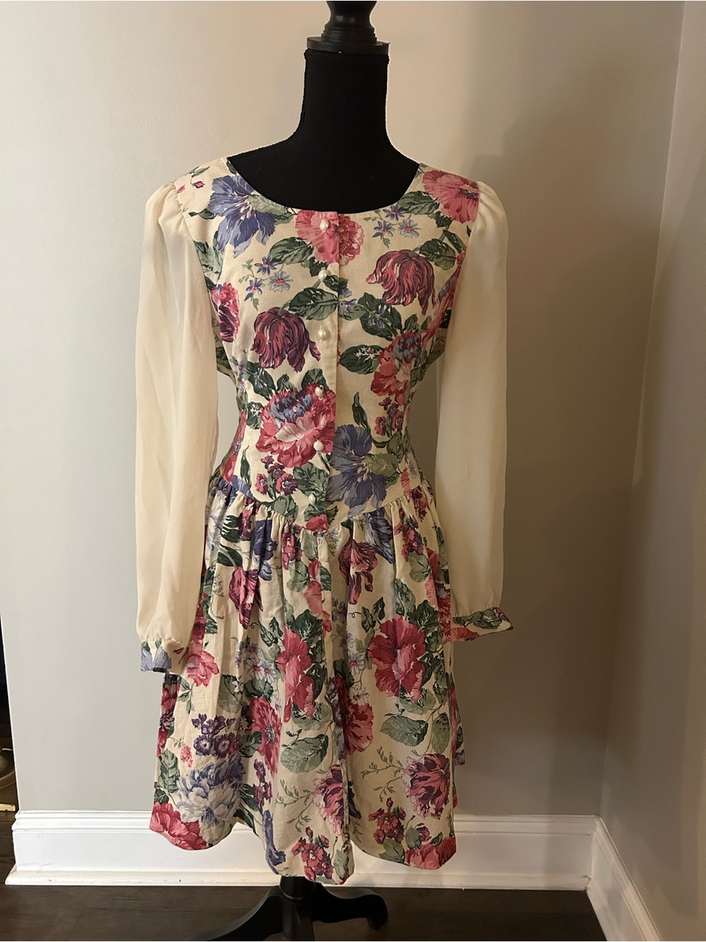 Vintage basque waist dress